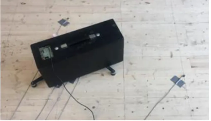 Figure 3.3: Measurement of the tapping machine on the top of the floor. 