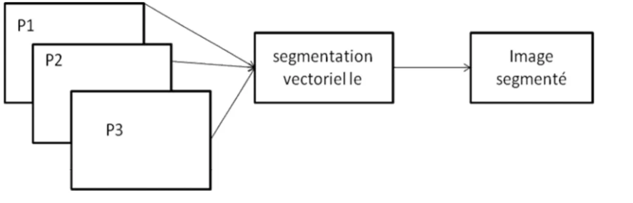 Fig. 2.3: Segmentation par stratégie vectorielle