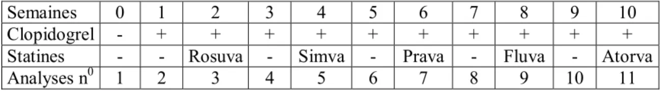 Tableau 8 : schéma chronologique récapitulant les différentes phases de l’étude. 