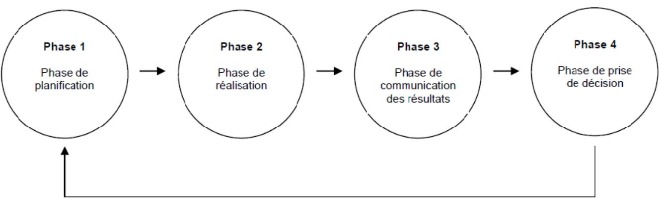Figure 4 - Processus d'autoévaluation décrit par D OYON  et L EGRIS -J UNEAU  (1996) 