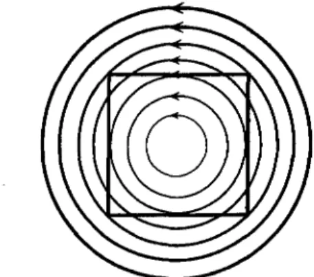Figure 6.2: Flot en vortex dans un carré. 