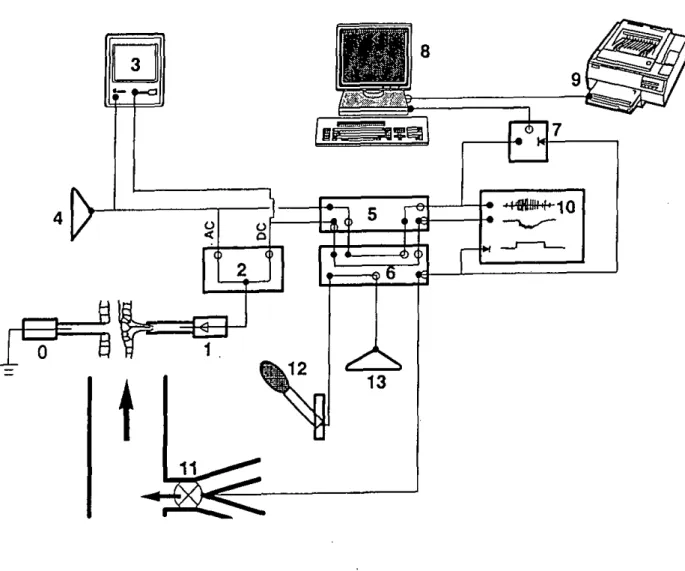 Fig. 2.1. Diagram of the electrophysiology set-up used to study olfactory receptors of A