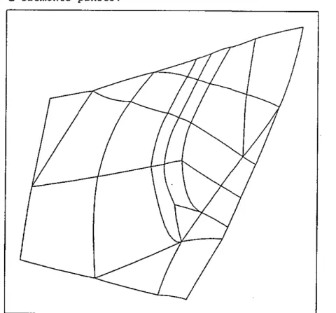 Figure 3.1 Discrétisation du domaine réaliste. Vue bidimensionnelle en  plan. 