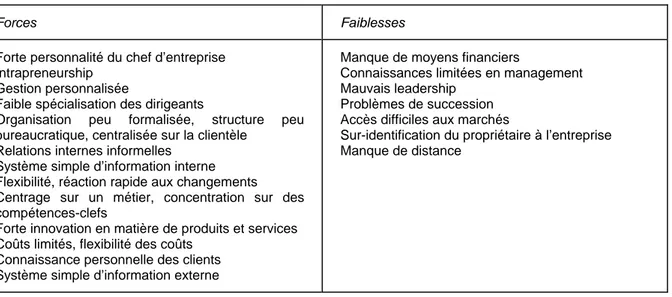 Tableau no 5 : Caractéristiques qualitatives des PME 