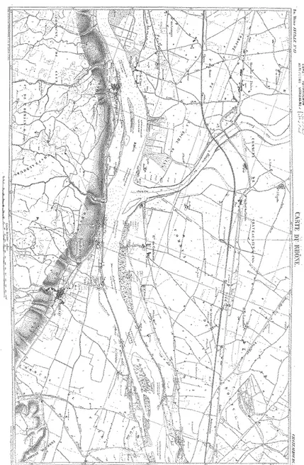 Figure 10 : Carte Ponts et Chaussées, 1857 –  secteur Isère - Ponts et Chaussées 