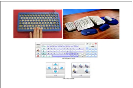 Figure 3 : Exemples de claviers adaptés. 
