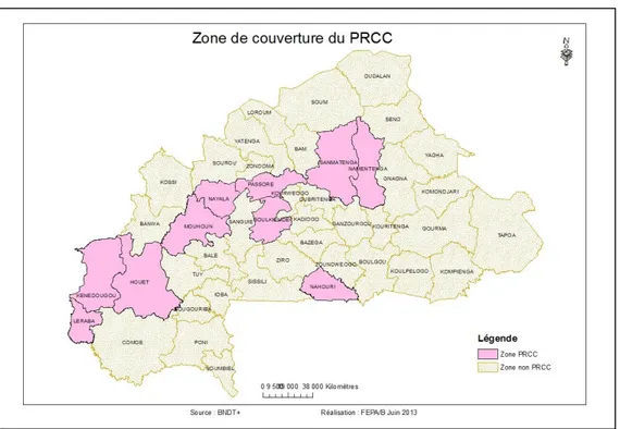 Figure N°2 : Zone de couverture du PRCC 