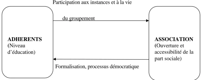 Figure 3 : schéma de la sous dimension membres- association 