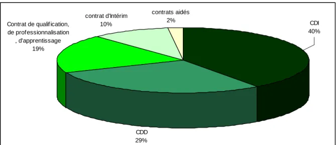 Figure 6 : Les contrats à l’entrée dans l’entreprise 