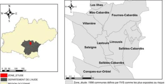 Figure 1 :Carte de situation du territoire  – Source :  IGN, 2019, Réalisation : Fam Aissa, ArcGIS 