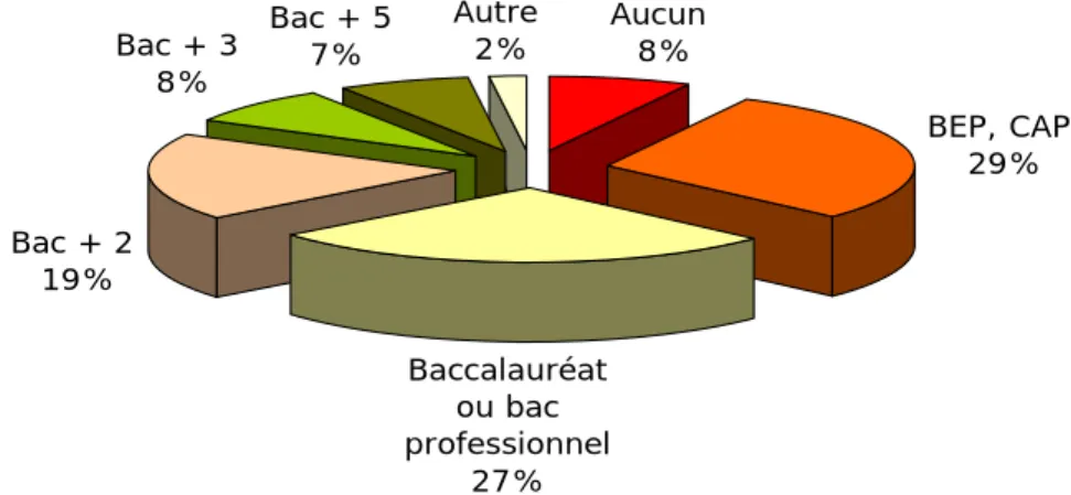 Figure 2 - Niveau de diplôme 