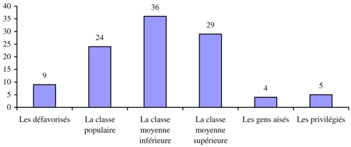 Graphique 1 – A laquelle des catégories suivantes avez-vous le sentiment d’appartenir ?