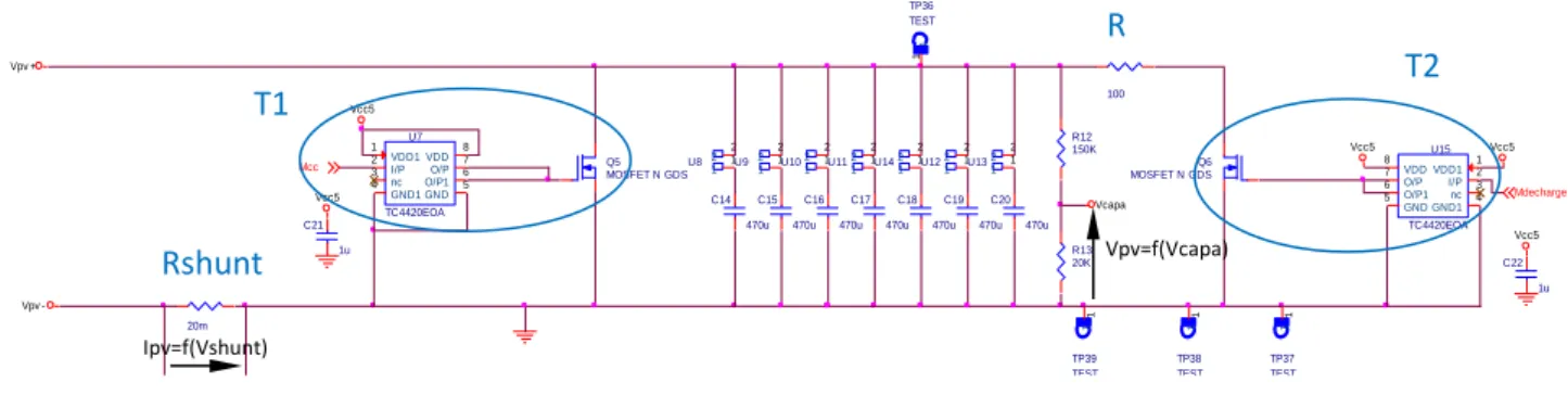 Figure II-24. Schéma électrique du système de caractérisation réalisé par le LAAS-CNRS