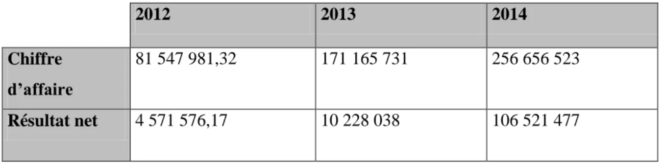 Tableau n o 04 : Evolution des résultats de l’entreprise               Unité : DA  