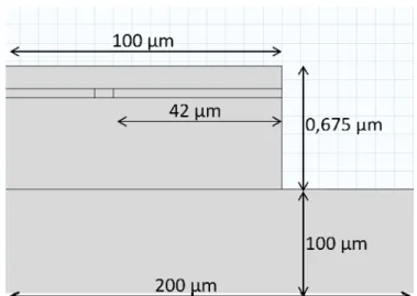 Figure II.15 : Schéma de la mesa définie dans le modèle de simulation 