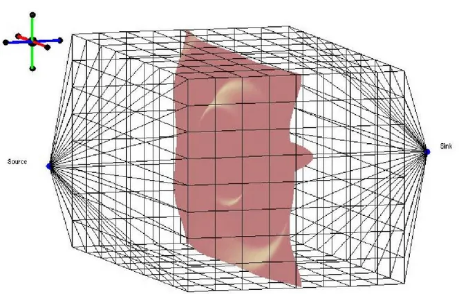 Fig. 3.20  La surface de disparité correspondant à la coupure de graphe comme proposée par Roy et Cox [Roy et Cox, 1998].