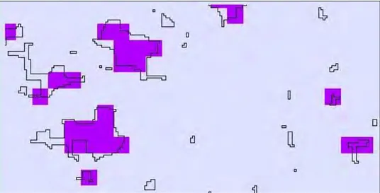 Tableau  XIII :  Superficie  des  pixels  des  NDVI  ayant  significativement  évolués  dans  les  zones  de  changement continu 