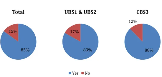 Figure 17 – Was English the first foreign language you studied at school? 