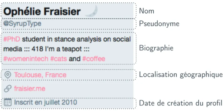Figure 2.1 – Exemple d’un profil Twitter.