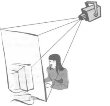 Figure 2.2: F+c prototype combining a monitor having a flat surface with a projection  system