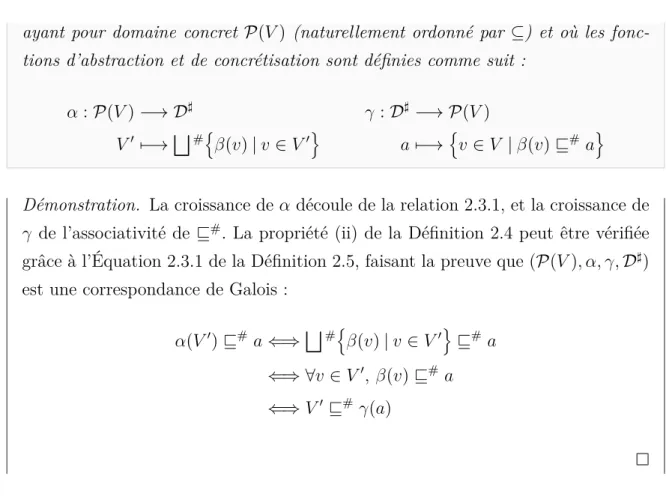 Figure 2.9 – Construction d’adjonctions à partir de fonctions de représentation [79]