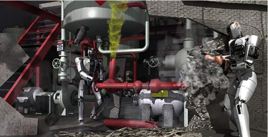Figure 1.7: Robots for risking scenarios are developed within the DRC (DARPA Robotics Challenge).