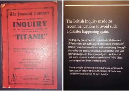 Figure 1.3 – British Inquiry recommendation after the Titanic Disaster (From the