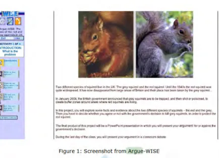 Figure 7.4 – Argue-Wise: knowledge representation to scaffold and structure argu-