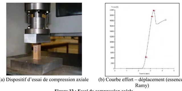 Figure 32 : Essai de compression axiale 