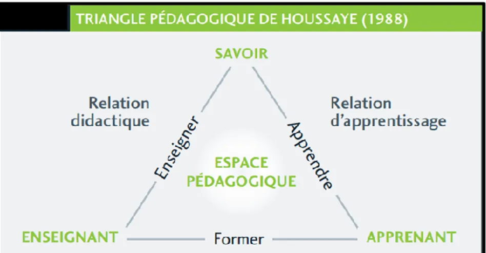 Figure 1 - Triangle pédagogique J.Houssaye 