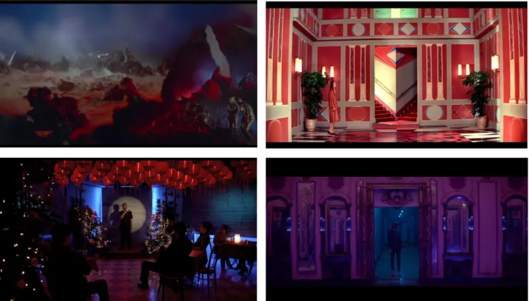 Fig. 13. from top to bottom and left to right: Mario Bava's Planet of the Vampires (1965), Dario Argento's 
