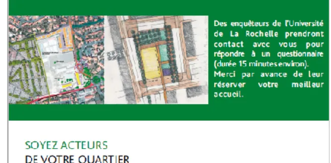 Figure 5 - Flyer recto-verso  :                     Source : Enquête MApUCE, quartiers des Géraniums, 2017