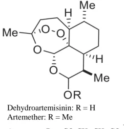Figure 5. Artemisinin, a sesquiterpene lactone with a peroxide bridge 