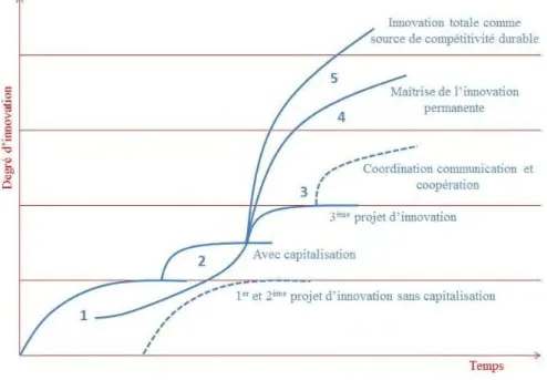 Figure 12. Les cinq niveaux d‟innovation (Corsi et Neau, 2011) 