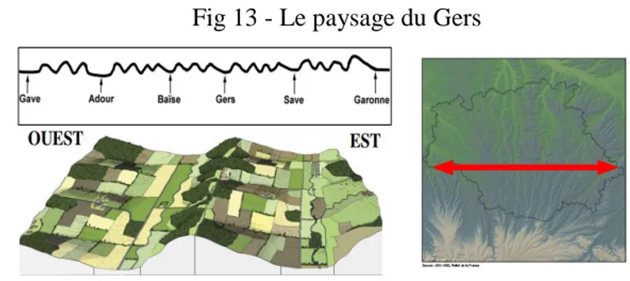 Fig 13 - Le paysage du Gers 