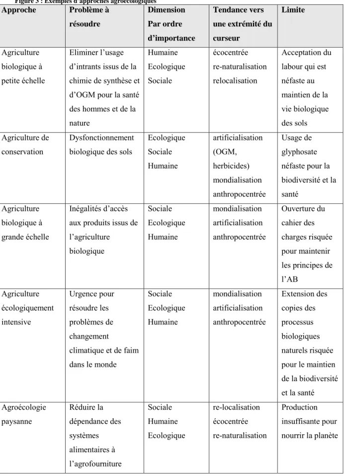 Figure 3 : Exemples d’approches agroécologiques 