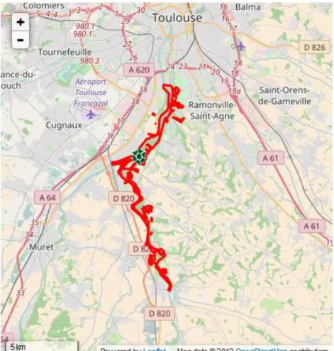 Fig. 6 et 7 : Limites du territoire de la RNR Confluence Garonne-Ariège  (source : reserves-naturelles.org et naturemp.org) 