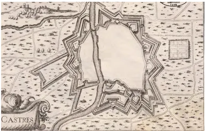 Figure n°8 : Plan de la ville de Castres fortifiée 89