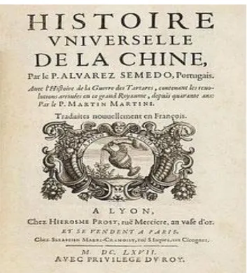 Figure 3 : La couverture de  l’Histoire Universelle du Grand Royaume de la Chine 71