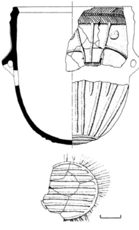 Figure 12 : Reconstitution d'un vase  retrouvé dans la cavité 1 de la grotte de 