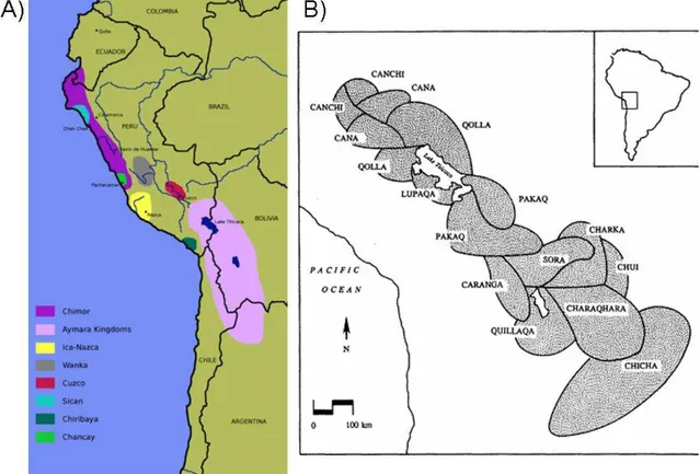 Figure 5. A) Map of the regional cultures of the late regional development period (image taken  from Wikipedia)