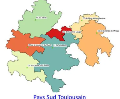 Figure 22 : Les communauté de communes du Pays Sud Toulousain.  Source : payssudtoulousain.fr