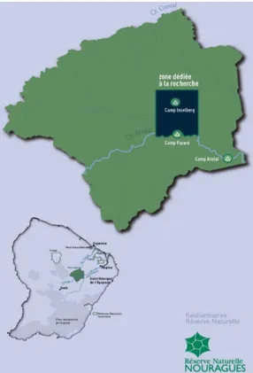 Figure 10 : Cartographie de la Réserve des  Nouragues 68