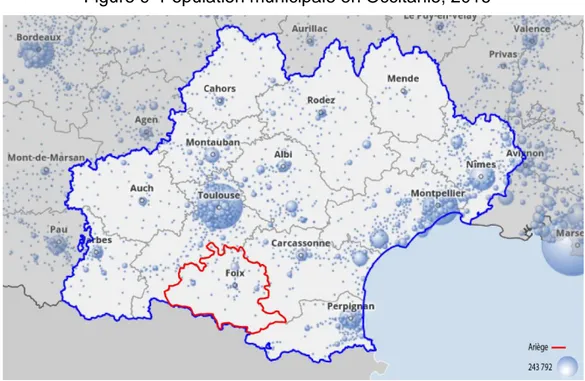 Figure 9  Population municipale en Occitanie, 2016 52