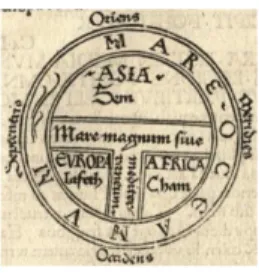 Figure 3 : Mapa del Mundo Conocido par Isidore de Séville, 623 3
