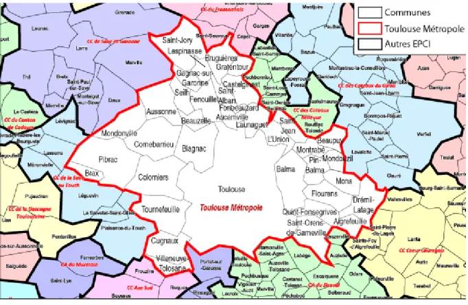 Figure 4: Carte Toulouse Métropole 