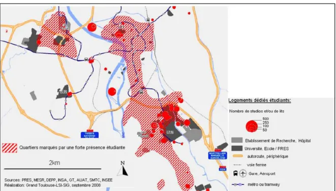 Figure 12: Répartition des logements étudiants 