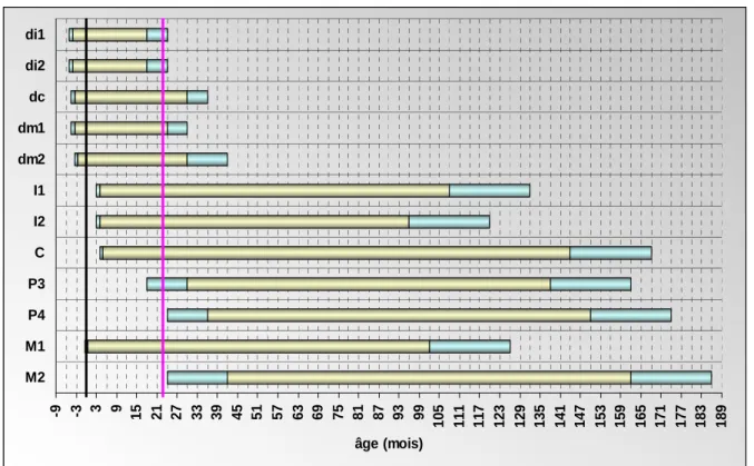 Figure  2.8.  Modèle  simple  à  trois  stades  (stade  0 :  absence  de  calcification ;  stade  1 : 