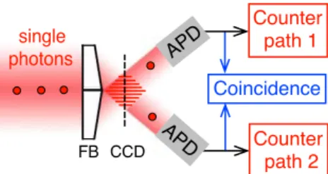 Fig. 1. Wavefront-splitting set-up based on a Fresnel’s biprism