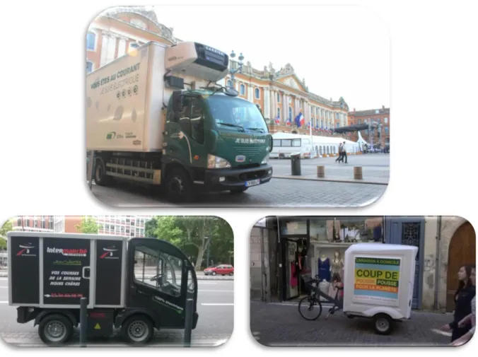 Figure 7 : Des ecofriendly vehicules dans le centre ville de Toulouse   